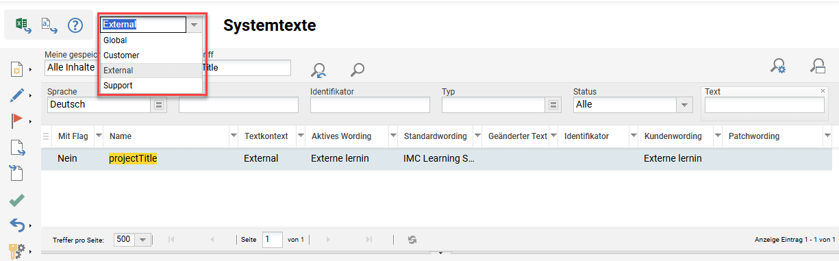 Funktion „“ Systemtexte Mandantenspezifische Formulierungen.png